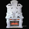 Double Stone Fireplace Mantel